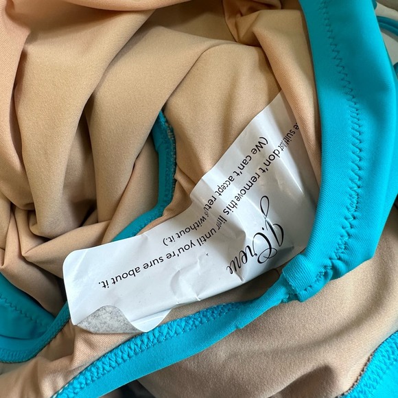 J. Crew Factory Turquoise One Piece Halter Swimsuit sz XXL NWT - Picture 10 of 11